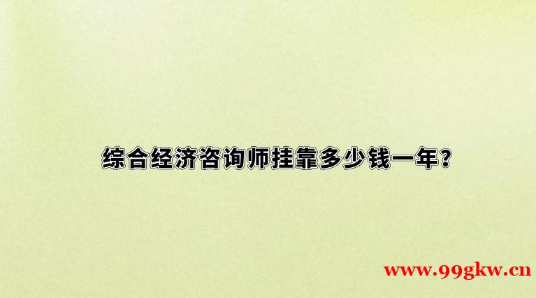 綜合經(jīng)濟(jì)咨詢師掛靠多少錢一年？